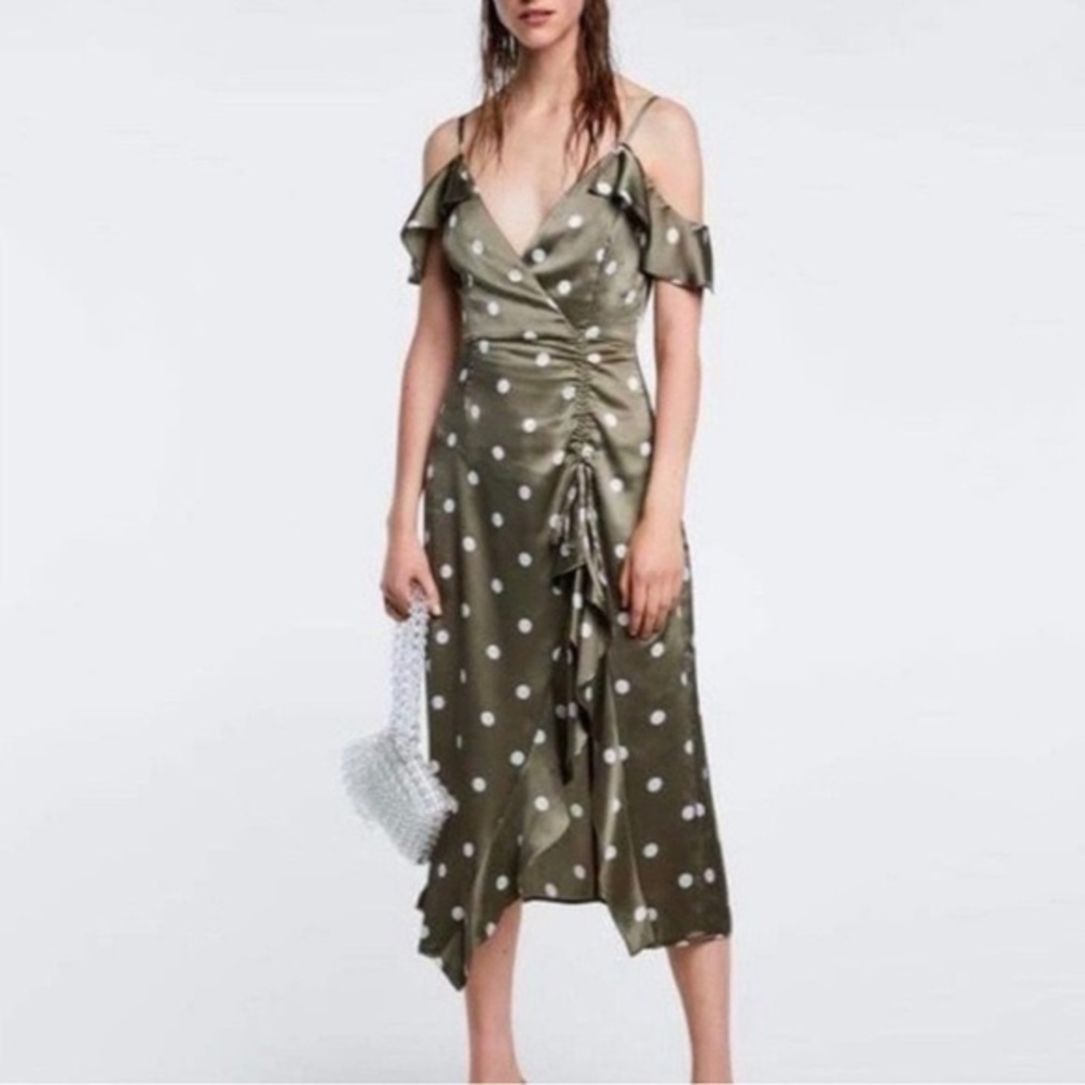 Zara Polka Dot Slip Dress size M